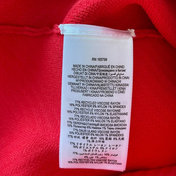 Herve Leger Paris Contour Corset Ribbed Knit Mini T-Shirt Body-con Dress in Red - Picture 4 of 7